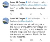McGregor's deleted tweets.